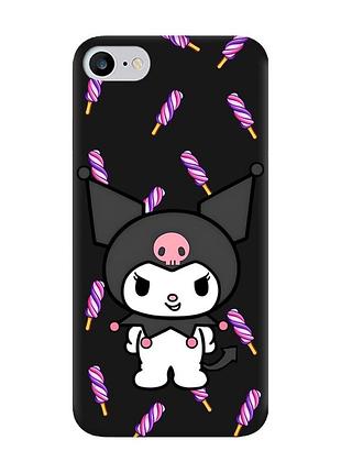 Матовый черный чехол на iphone 7 / 8 куроми (принт 390)