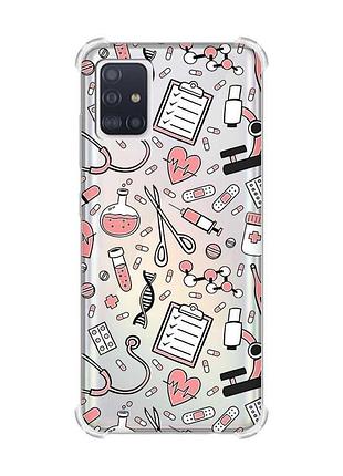 Чохол з потовщеними кутами для samsung galaxy a51(2020)/a515 медицина (принт 289)