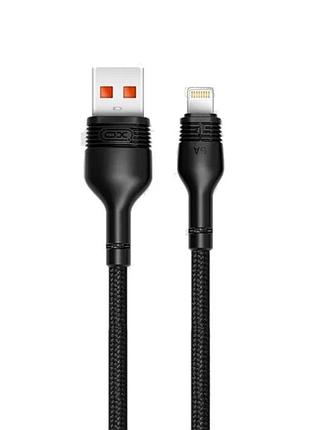 Кабель usb xo nb55 usb - lightning (1м) (black)