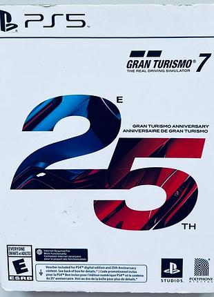Gran turismo 7 - 25th anniversary edition + steelbook, б/у, английская версия - диск для playstation 5