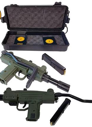 Зажигалка автомат "lucky uzi-2" в кейсе на подарок мужчине