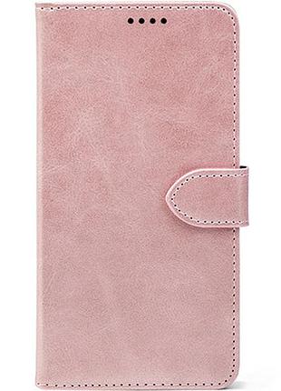 Шкіряний чохол книжка для телефону на xiaomi redmi 9c rose gold (front)