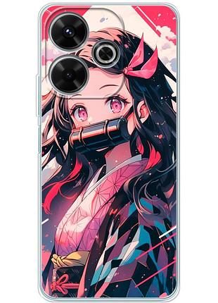 Чохол силіконовий з картинкою на xiaomi redmi 13 (аніме, anime)