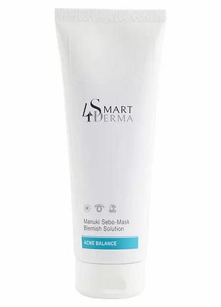 Мануки-маска для відновлення мікробіома та себорегуляції smart4derma manuki sebo-mask blemish solution 230 мл