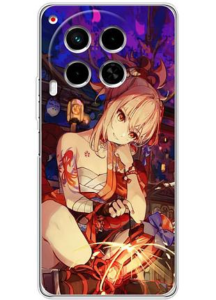 Чехол силиконовый с картинкой на tecno camon 30 (аниме, anime)