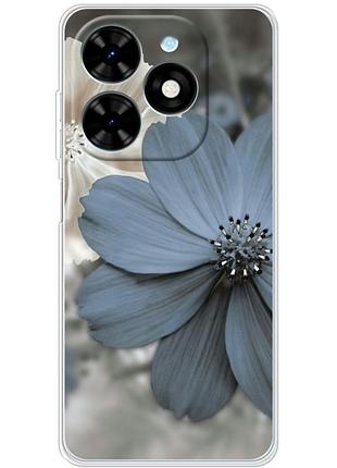 Чехол силиконовый с картинкой на tecno spark 20 (цветок гербера)