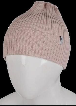 Шапка женская без подкладки fero one size пудра 241032