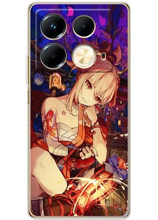 Чехол силиконовый с картинкой на infinix note 40 4g (аниме, anime)