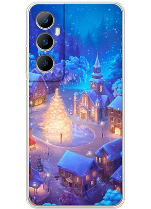 Чехол силиконовый с картинкой на realme c65 (новогодний)