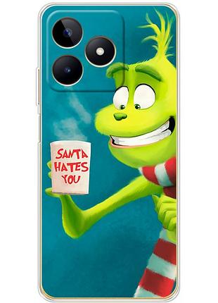 Чохол силіконовий з картинкою на realme note 50 (новорічний, грінч)