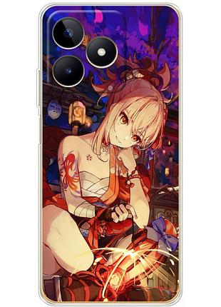 Чехол силиконовый с картинкой на realme note 50 (аниме, anime)