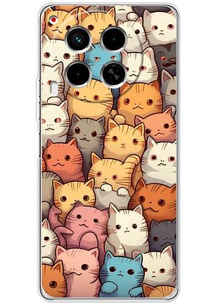 Чехол силиконовый с картинкой на tecno camon 30 (котики)