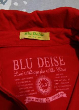 Рубашка женская котоновая на молнии в китайском стиле blu deise италия разм 44-46-487 фото
