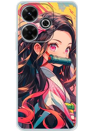 Чехол силиконовый с картинкой на xiaomi redmi 13 (аниме, anime)