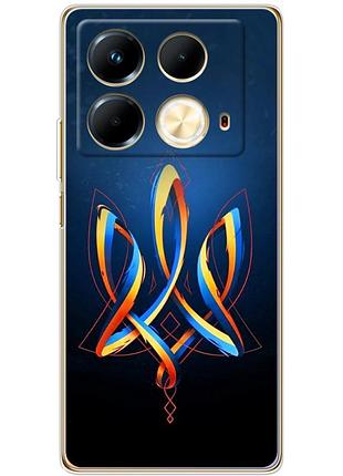 Чехол силиконовый с картинкой на infinix note 40 4g (патриотический, герб украины)