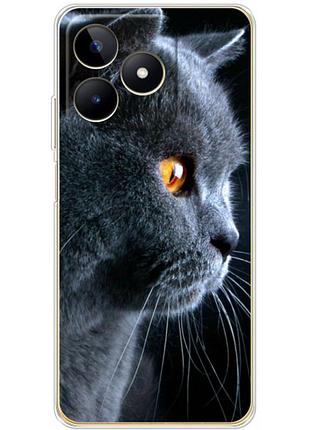 Чехол силиконовый с картинкой на realme note 50 (британский кот)