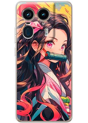 Чехол силиконовый с картинкой на motorola edge 50 ultra (аниме, anime)