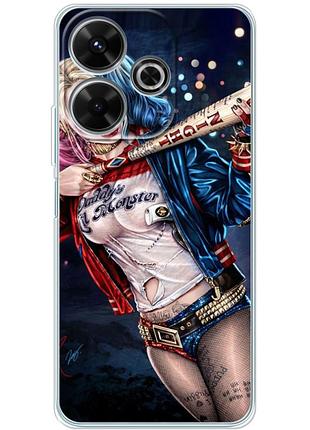 Чехол силиконовый с картинкой на xiaomi redmi 13 (харли квинн, harley quinn)