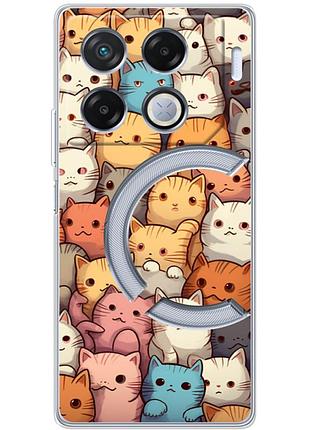 Чохол силіконовий з картинкою на infinix gt 20 pro (котики)