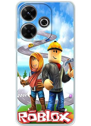 Чохол силіконовий з картинкою на xiaomi redmi 13 (роблокс, roblox)
