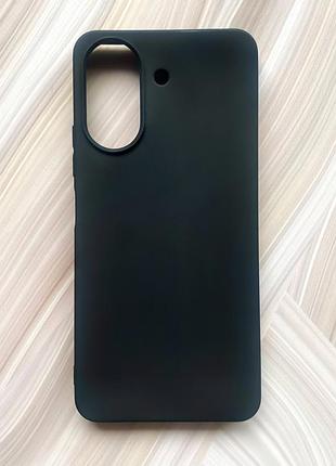 Матовый чехол на xiaomi redmi 13c / poco c65 черный