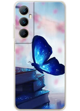 Чехол силиконовый с картинкой на realme c65 (бабочка)