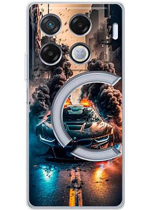 Чехол силиконовый с картинкой на infinix gt 20 pro (машина bmw i8)