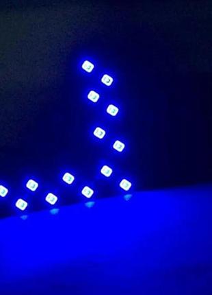 Led повторители поворота на зеркалах заднего вида "стрелки" пара, указатель поворотов в зеркало желтый синий