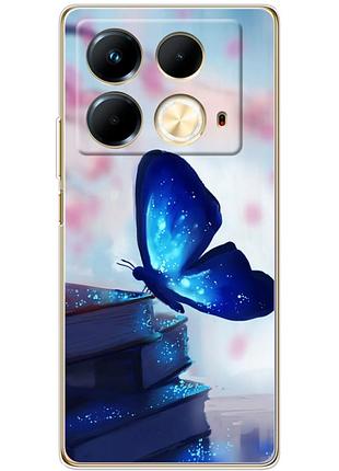 Чехол силиконовый с картинкой на infinix note 40 4g (бабочка)