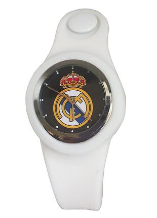 Детские наручные часы для мальчиков фк реал мадрид белый, черный