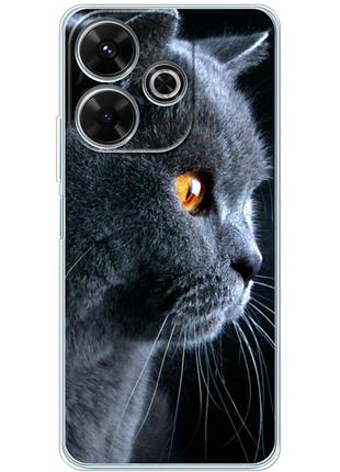 Чохол силіконовий з картинкою на xiaomi redmi 13 (британський кіт)