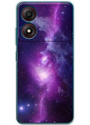 Чехол силиконовый с картинкой на zte blade a34 (космос)