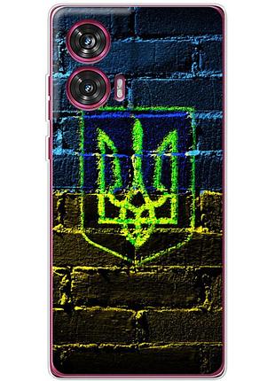 Чехол силиконовый с картинкой на motorola edge 50 fusion (патриотический, герб украины)