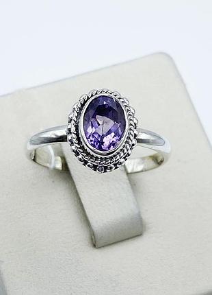 Кольцо серебряное с аметистом 19 2,7 г