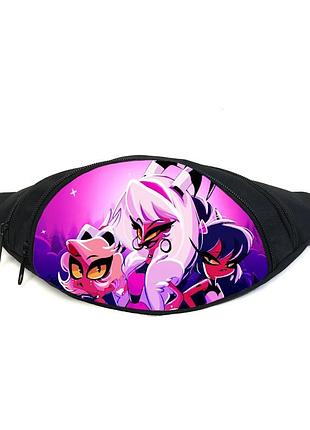 Поясная сумка бананка адский босс (gb- helluva boss 012) gear bag черная