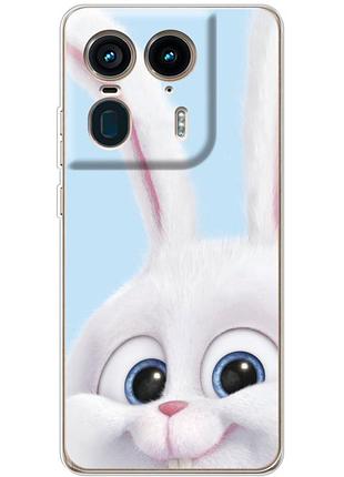 Чохол силіконовий з картинкою на motorola edge 50 ultra (кролик сніжок)