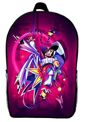 Рюкзак адський бос (school gear bag helluva boss 02) чорний, 39 х 27 х 14 см