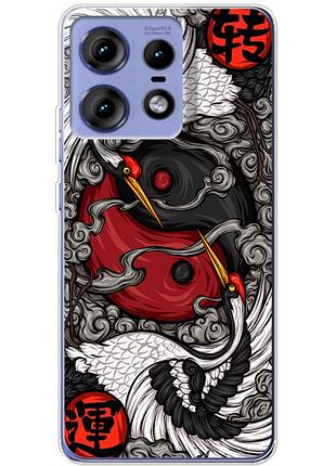 Чехол силиконовый с картинкой на motorola edge 50 pro (знак инь янь)