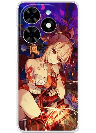 Чехол силиконовый с картинкой на tecno spark 20 (аниме, anime)