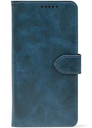 Шкіряний чохол книжка для телефону на infinix zero 30 4g dark blue (front)