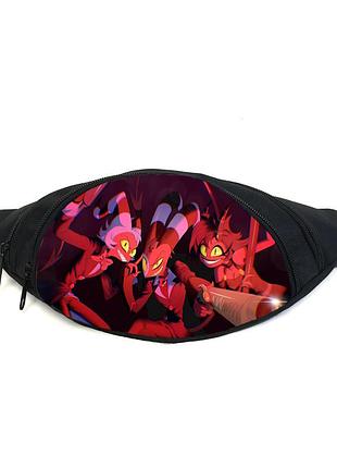 Поясная сумка бананка адский босс (gb- helluva boss 07) gear bag черная