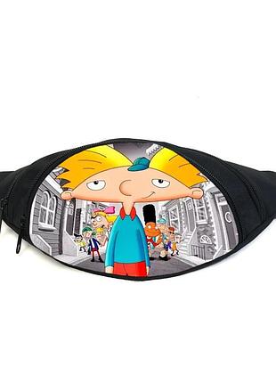 Поясна сумка бананка ей арнольд (gb- hey arnold 05) gear bag чорна