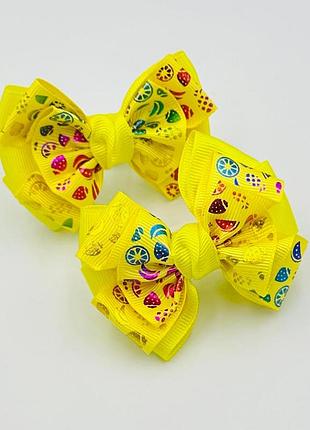 Набір жовтих бантиків - 2 шт.