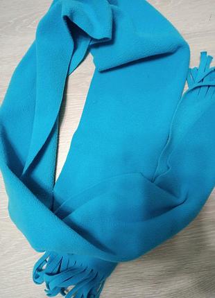 Шарф флисовый зимний бирюзового цвета