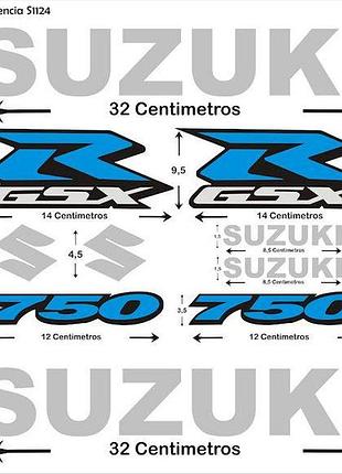 Виниловые наклейки " suzuki r gsx 750 " салатовый