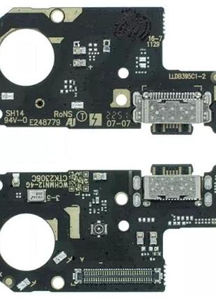 Шлейф xiaomi redmi note 12 4g конектора заряджання, мікрофона, з компонентами, плата заряджання