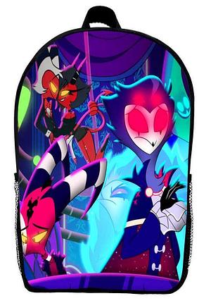 Рюкзак адский босс (school gear bag helluva boss 010) черный, 39 х 27 х 14 см