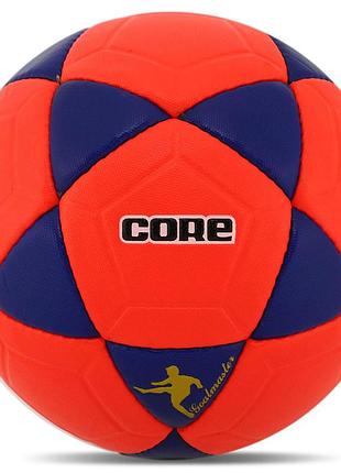 Мяч футбольный core briliant super fb-8167 №5 pu красно-синий