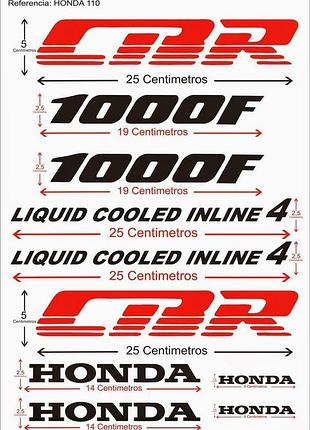 Виниловые наклейки " honda cbr 1000f " зеленый