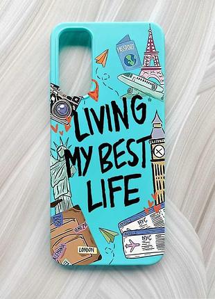Матовий бірюзовий чохол на samsung galaxy a05s (a057) подорожі (принт 313)
